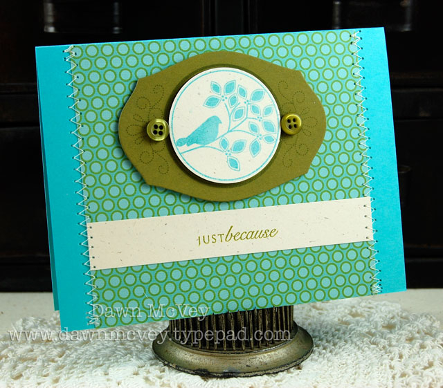 Paper: hawaiian shores, ripe avocado, rustic cream, green boutique<br />
Stamps: Round &amp;...