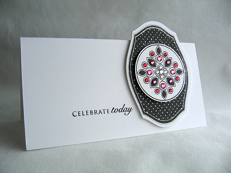 Stamps:  Round &amp; Round<br />
Ink:  True Black<br />
Cardstock:  White<br />
Accessories:...