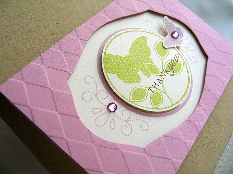 Stamps:  Round &amp; Round<br />
Ink:  Lavender Moon, Spring Moss &amp; Dark Chocolate<br />...