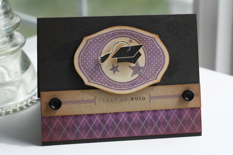 Stamps- For the Graduate, A Little Argyle<br />
Ink- Smokey Shadow, Plum Pudding, True Black<br...