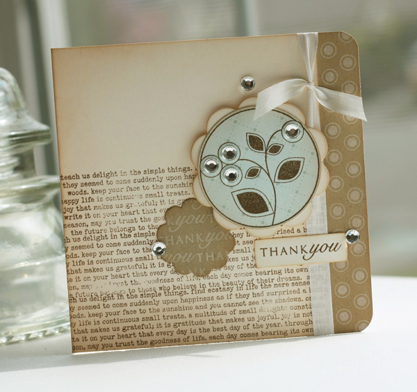 Stamps- Round &amp; Round, Text Style II<br />
Ink- Dark Chocolate, Vintage White<br />
Paper-...