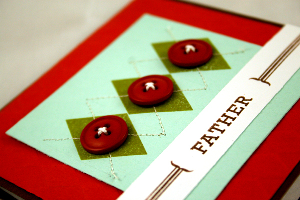 Father Argyle Card<br />
<br />
Perfect Match Cardstock: Dark Chocolate, Terracotta Tile, Aqua...