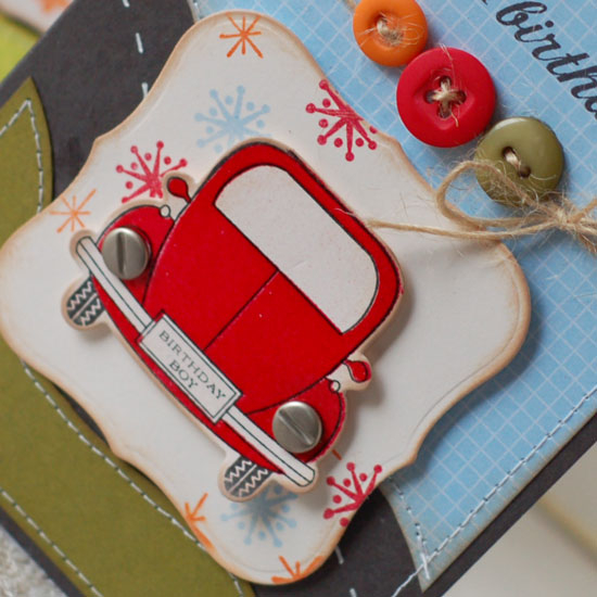 Stamps:  Enjoy the Ride, Mod Squad<br />
Ink:  True Black, Spring Rain, Orange Zest, Pure...