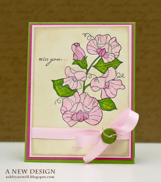 Year of Flowers - April Sweet Peas<br />
Masculine Motifs (sentiment)