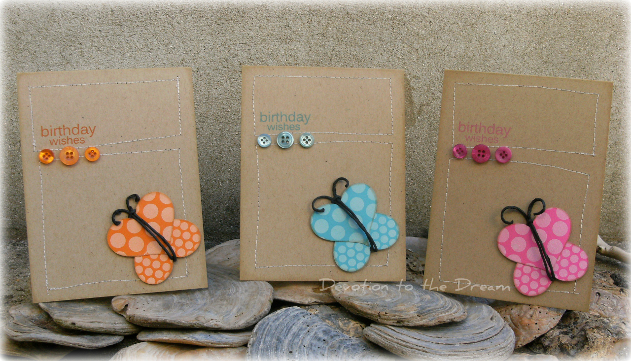 Matching butterfly cards made again with the punched out heart glued top to tail and wrapper...