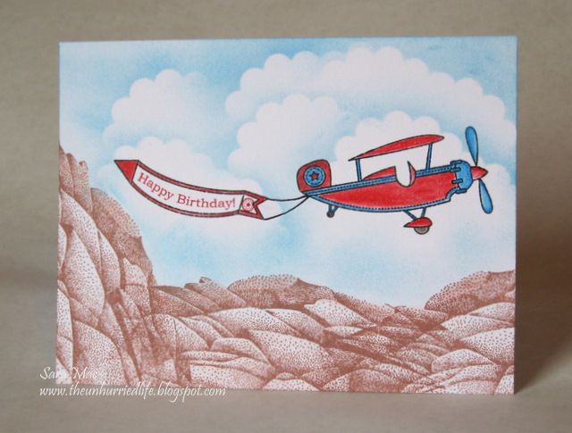 www.theunhurriedlife.blogspot.com<br />
Stamps:  Fly Away (Papertrey Ink), Ledge...
