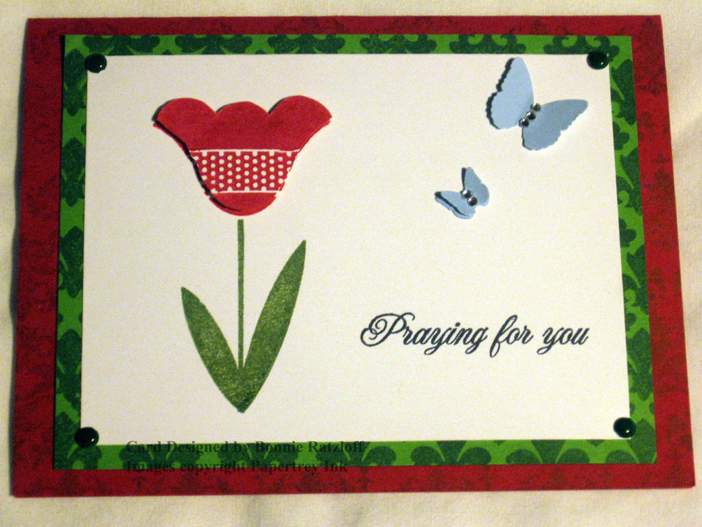 Background is stamped in pure poppy &amp; new leaf as well as the tulip.  More info on my blog:...