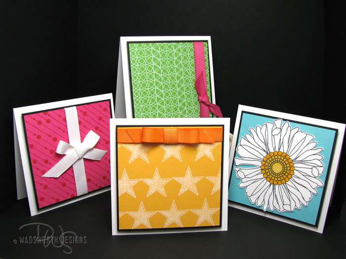 Small notecard set for the Embellish challenge...