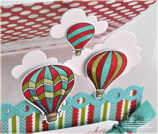 Stamps: Up, Up, and Away (and Up, Up, and Away Sentiments on inside)<br />
Ink: Pure Poppy;...