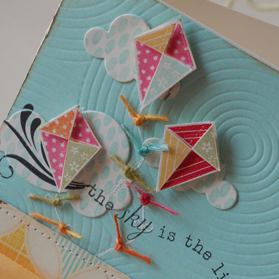 Stamps:  Up, Up &amp; Away, Fancy Flourishes, Background Basics: Geometrics<br />
Ink:...