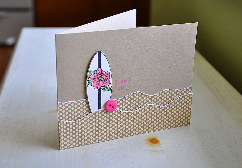 Stamps:  Aloha<br />
Ink:  Palette Noir &amp; Hibiscus Burst<br />
Cardstock:  Kraft &amp;...