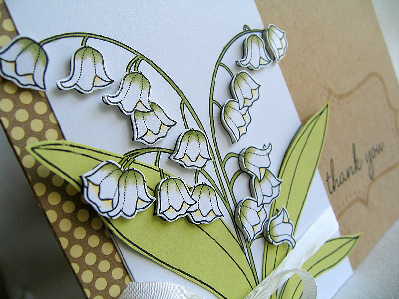 Stamps:  Year Of Flowers: Lily Of The Valley, Fillable Frames #4 and Inside &amp; Out: Thank...