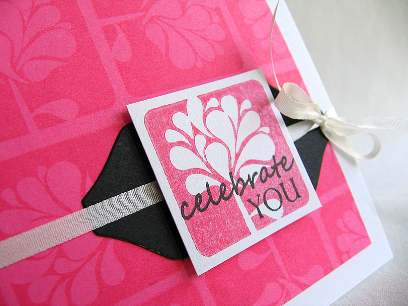 Stamps:  Take Three: Summer<br />
Ink:  Hibiscus Burst, True Black &amp; Versamark<br />...