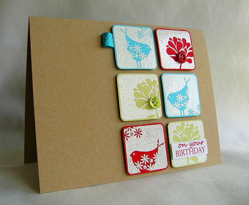 Stamps:  Take Three: Summer<br />
Ink:  Fresh Snow<br />
Cardstock:  Kraft, Hawaiian Shores,...