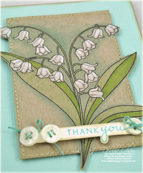 Lily of the Valley Thank You detail