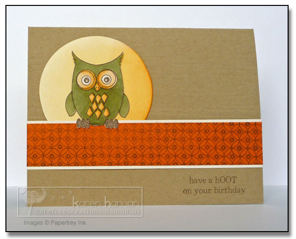 Supplies<br />
All supplies PTI unless otherwise noted.<br />
Stamps: Wise Owl, Background...