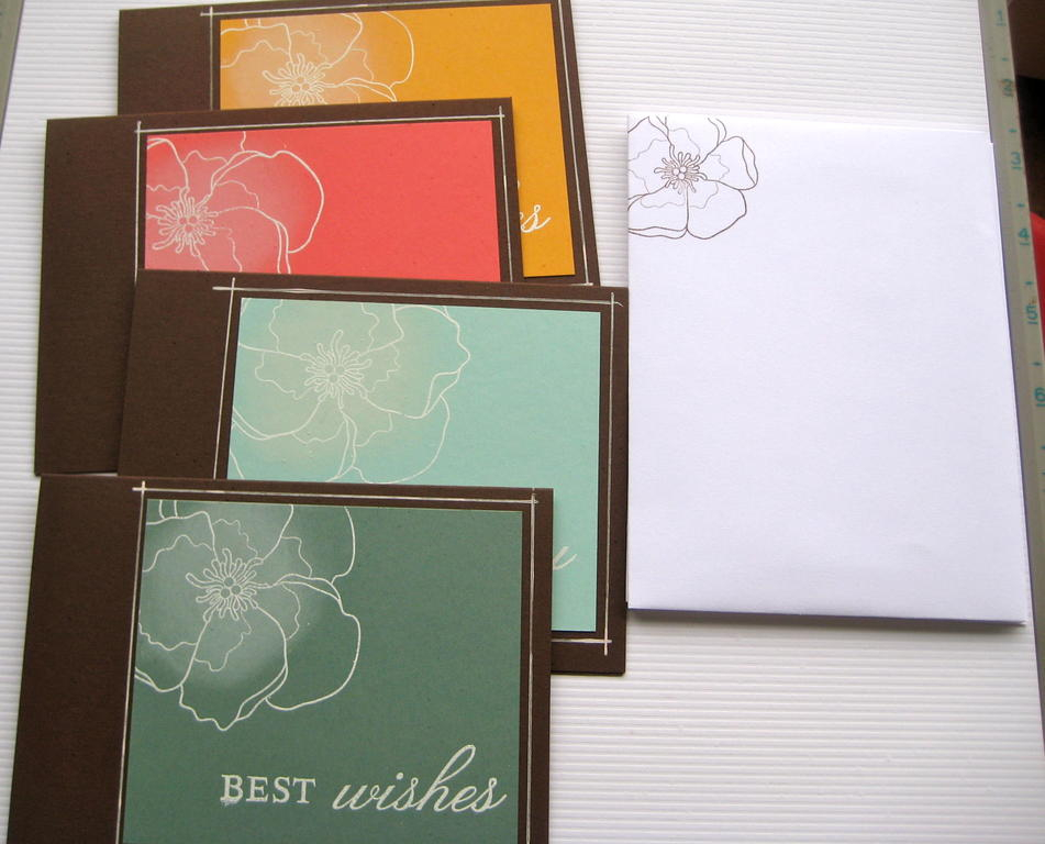 YOF: Violets Notecard Set - The design for this set was CASE&#039;d from Nichole but I used a...