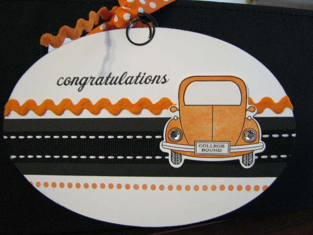 Enjoy the ride graduation card holder- a close up