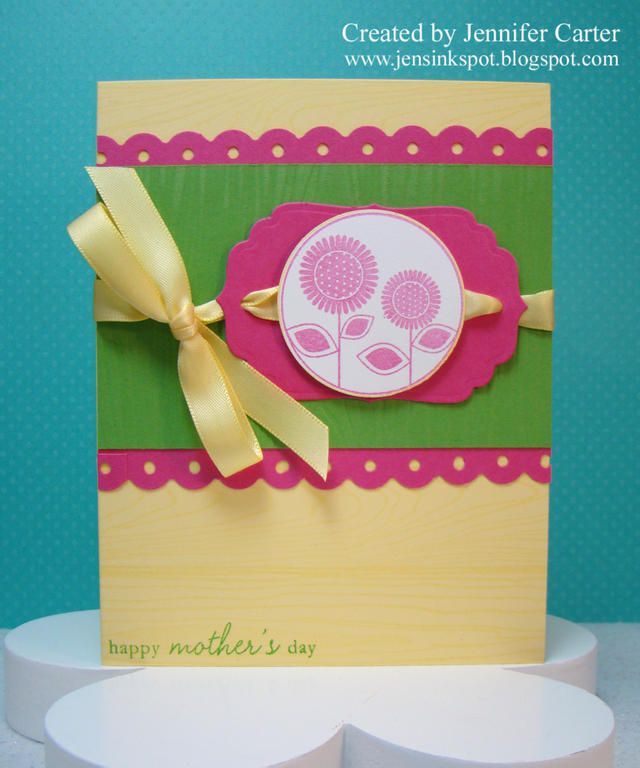 Stamps: Round &amp; Round, Woodgrain, Blooming Button Bits (Sentiment)<br />
Paper: Lemon Tart,...