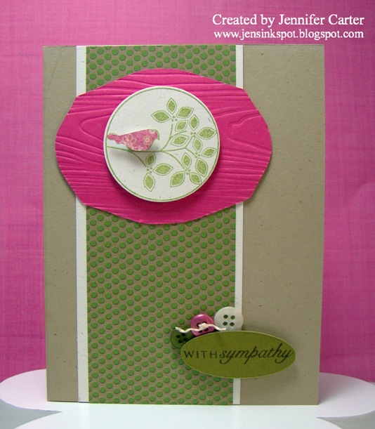 Stamps: Round &amp; Round<br />
Paper:  Kraft, Rustic White, Raspberry Fizz, Dotty Biscotti<br...