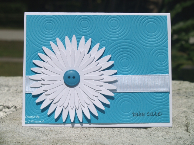 I used PTI sunshine impression plate and vintage picnic sentiments.