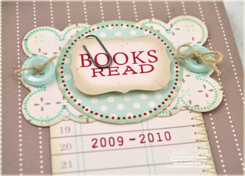 Detail of cover, 2009-20010 Books Read Mini Album