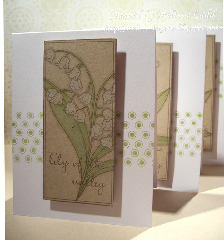 Stamp: YOF: Lily of the Valley, Take Note, and Round and Round<br />
Ink: Rich Cocoa (Memento),...