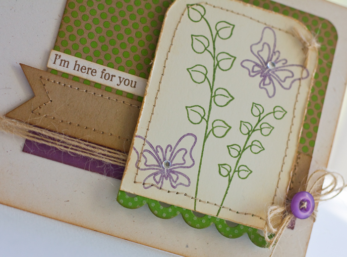 * Stamps-  Flutterby Friend (available June 15th) Polka Dot basics II<br />
    * Ink-Plum...