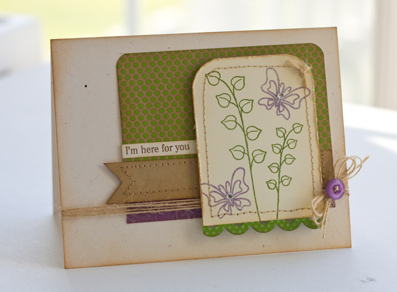 * Stamps-  Flutterby Friend (available June 15th) Polka Dot basics II<br />
    * Ink-Plum...