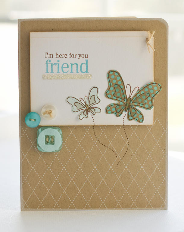 * Stamps- Flutterby Friend (Available June 15th), A Little Argyle<br />
    * Ink- Fresh Snow,...