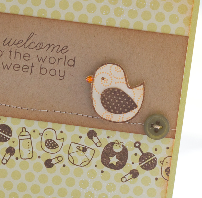 stamps- Night, Night Moon<br />
Ink- Dark Chocolate<br />
Paper- Spring Moss, Kraft, Pretty...