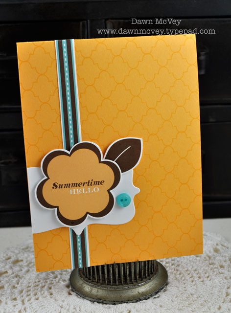 aper: summer sunrise, stamper's select white<br />
Stamps: Background Basics: Retro<br />...