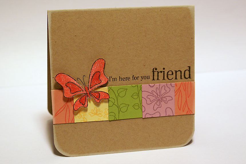 stamps: Flutterby Friends<br />
<br />
ink: True Black, Fresh Snow, Berry Sorbet, Plum...