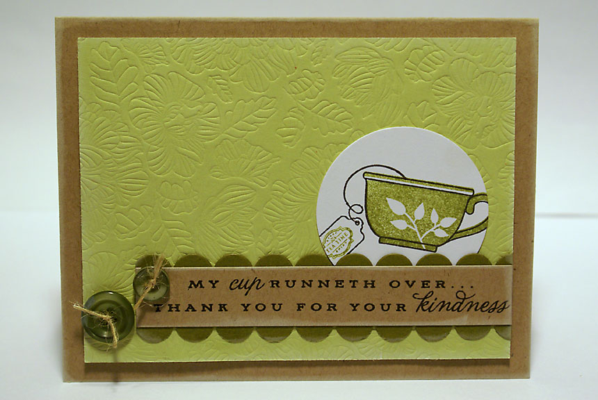 stamps: Tea for Two Additions<br />
<br />
ink: Ripe Avocado, True Black, Fresh Snow<br />...