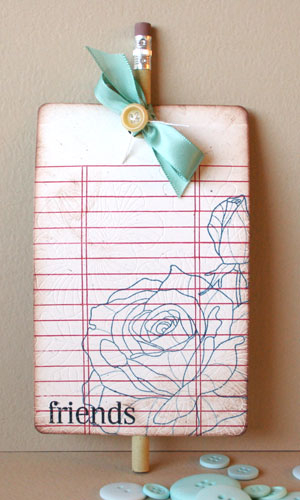 Stamps: Mini Scrapbook Series: Library Ledger, Year Of Flowers: Roses<br />
Ink: Enchanted...