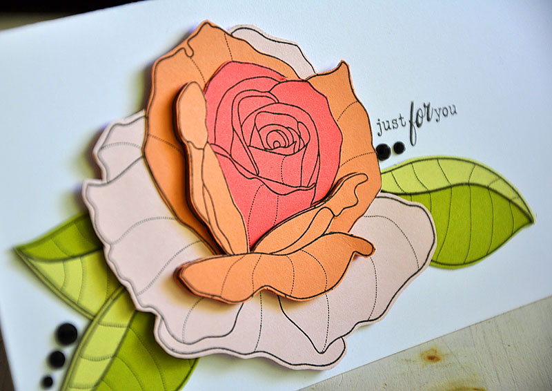 Stamps: Year Of Flowers: Roses &amp; Freindship Jar (Sentiment)<br />
Ink: Palette Noir<br />...