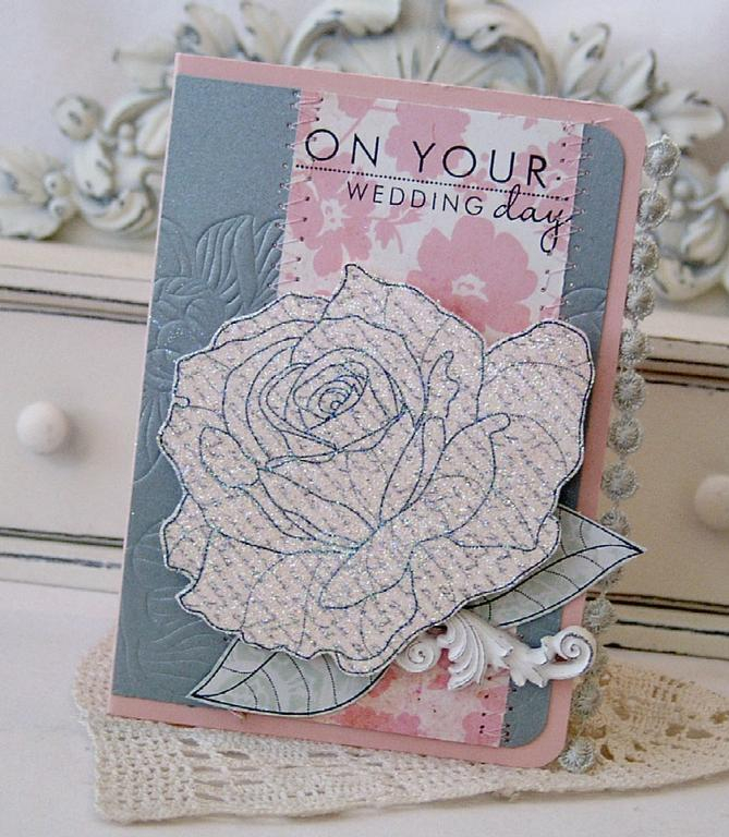 Papertrey Ink Supplies Used:<br />
Stamps:<br />
Year of Flowers:  Roses<br />
Background...