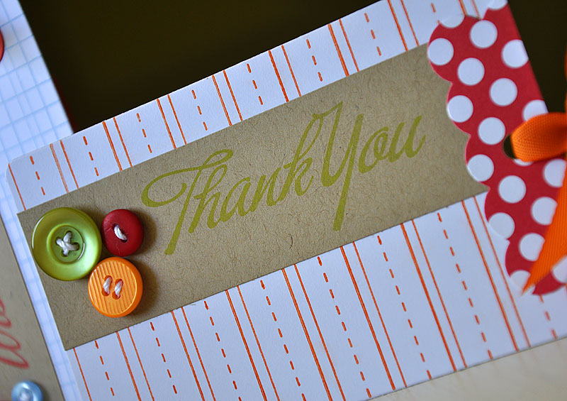 Stamps:  Mini Scrapbook Series: Library Ledger and Big &amp; Bold Wishes<br />
Ink:  Orange...