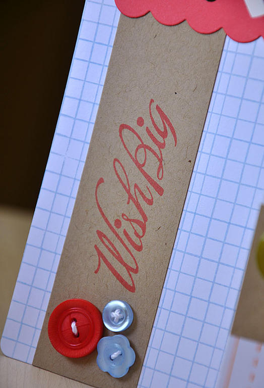 Stamps:  Mini Scrapbook Series: Library Ledger and Big &amp; Bold Wishes<br />
Ink:  Spring...