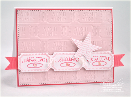 Stamps: Just the Ticket, Star Prints<br />
Cardstock: Sweet Blush, Berry Sorbet, Stamper's...