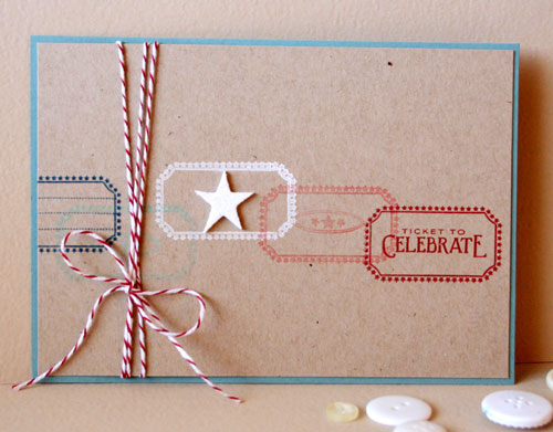 stamps: Just The Ticket<br />
ink: Fresh Snow, Enchanted Evening, Aqua Mist, Pure Poppy, Berry...