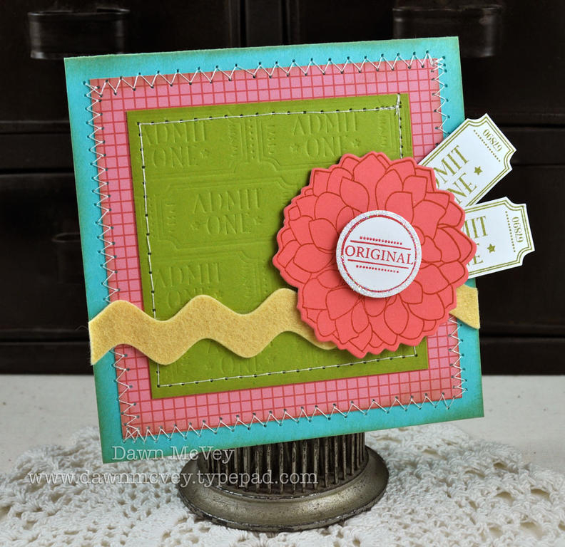 Paper: hawaiian shores, simply chartreuse, berry sorbet, stamper's select white, It's...