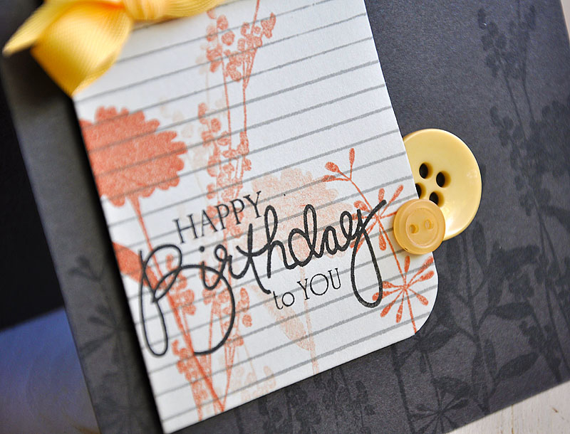 Stamp:  Birthday Bash Sentiments &amp; Life<br />
Ink:  Melon Berry, True Black, Smokey Shadow...