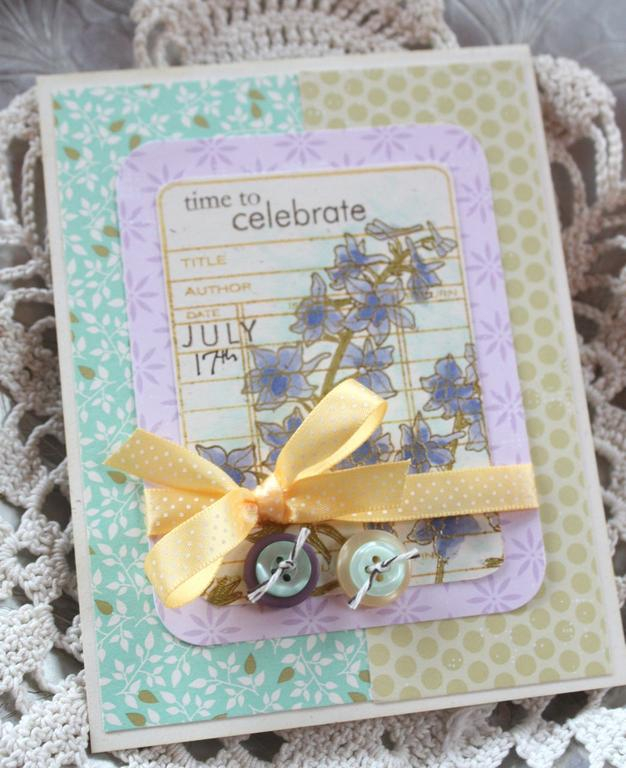 Stamps:Year of Flowers: Larkspur, Fillable Frames #6<br />
Ink:Versamark, Dark Chocolate<br />...