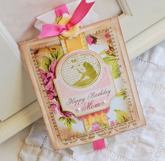 Stamps:  All Booked Up, Birthday Basics, Women of Life,Borders &amp; Corners: Oval<br />
Ink:...