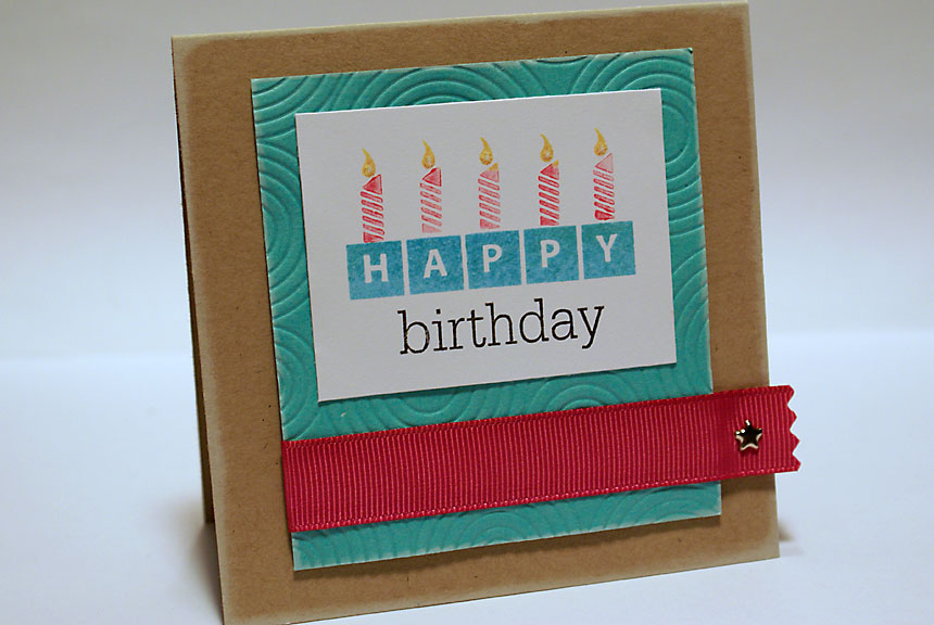 stamps: Birthday Bash Sentiments<br />
<br />
ink: True Black, Fresh Snow, Hawaiian Shores,...