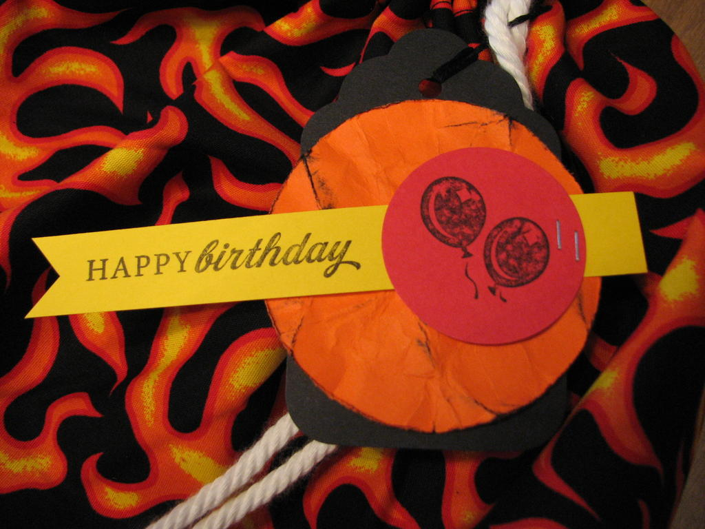 Enjoy the ride sentiment birthday tag