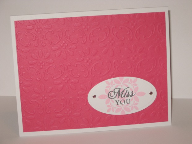 Sentiment is from Mega Missed Messages; element behind it is from Giga Guidelines.  Embossing...