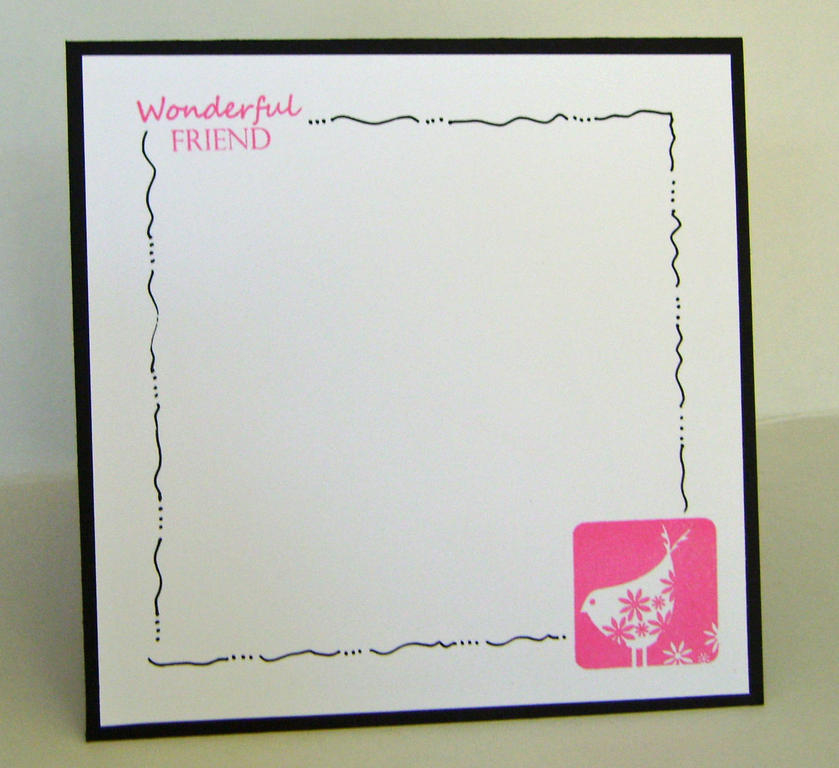 Inside of Doodled Summer Birdies Card