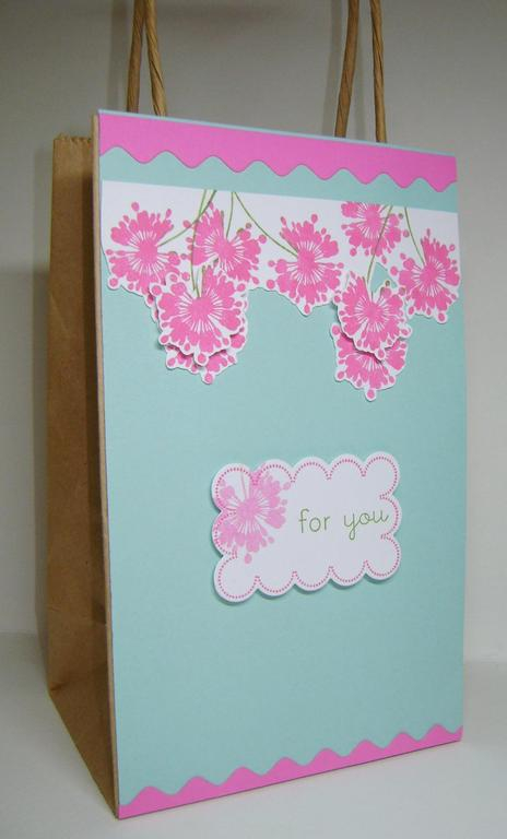 I used PTI aqua mist &amp; SU pixie pink papers. The ink is Memento Rosebud, I stamped A Muse...